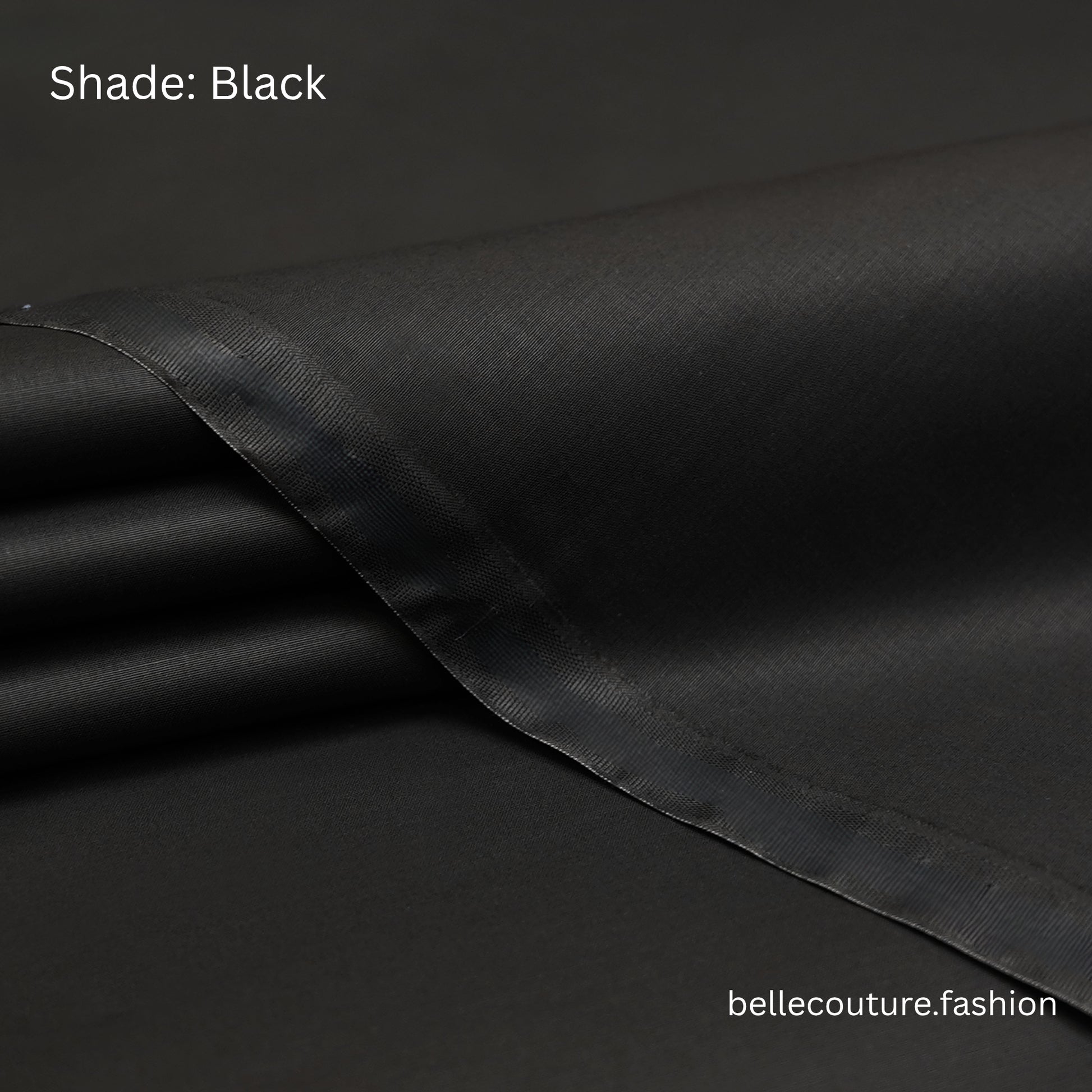 Premium Booston Cotton Black Fabric for Men’s Shalwar Kameez