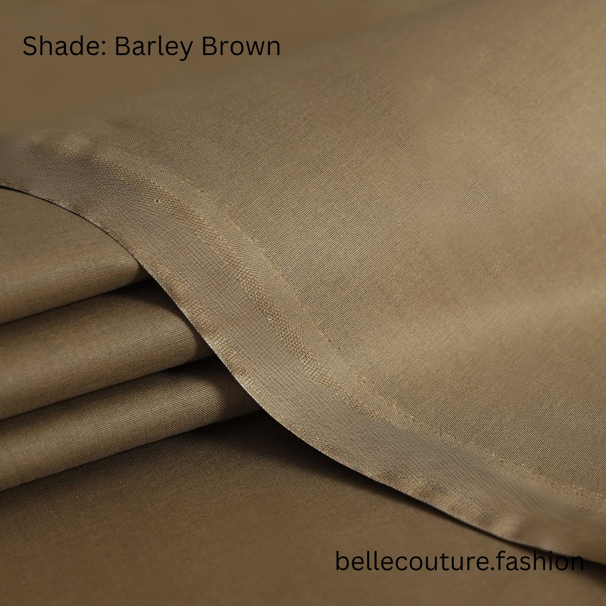 Elegant Booston Cotton Fabric in Barley Brown for Men’s Traditional Wear