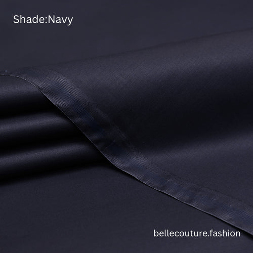 Belle Couture Booston Cotton Fabric – Navy Blue for Men’s Shalwar Kameez