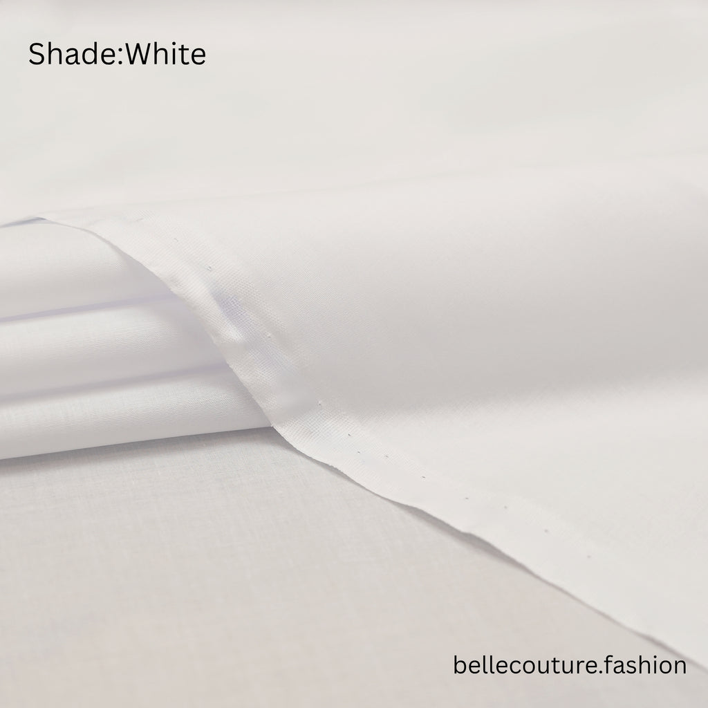 Belle Couture Booston Cotton White  Shalwar Kameez Fabric for Men