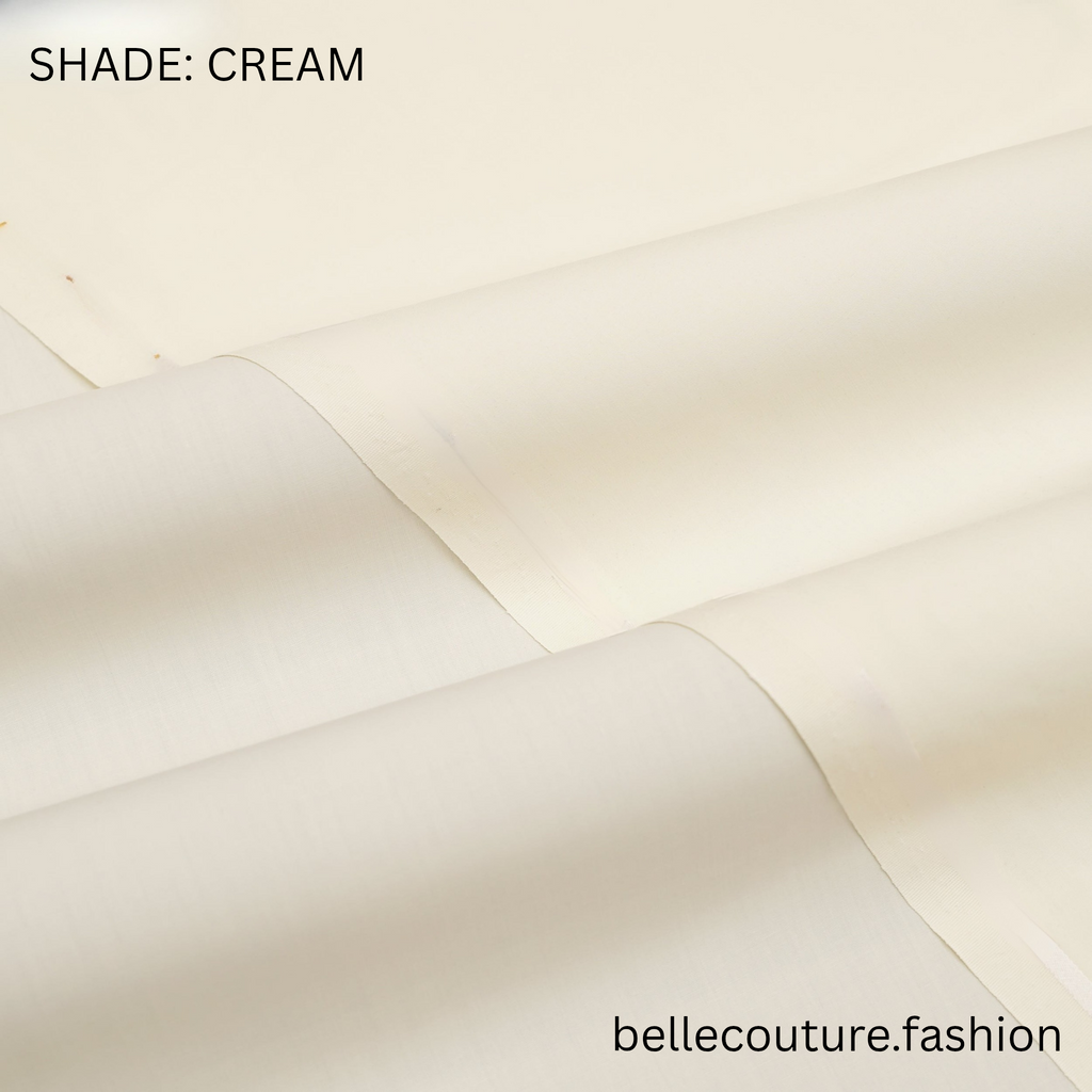 Victorian Stiff Wash n Wear Fabric for Men’s Shalwar Kameez – Belle Couture Collection CREAM