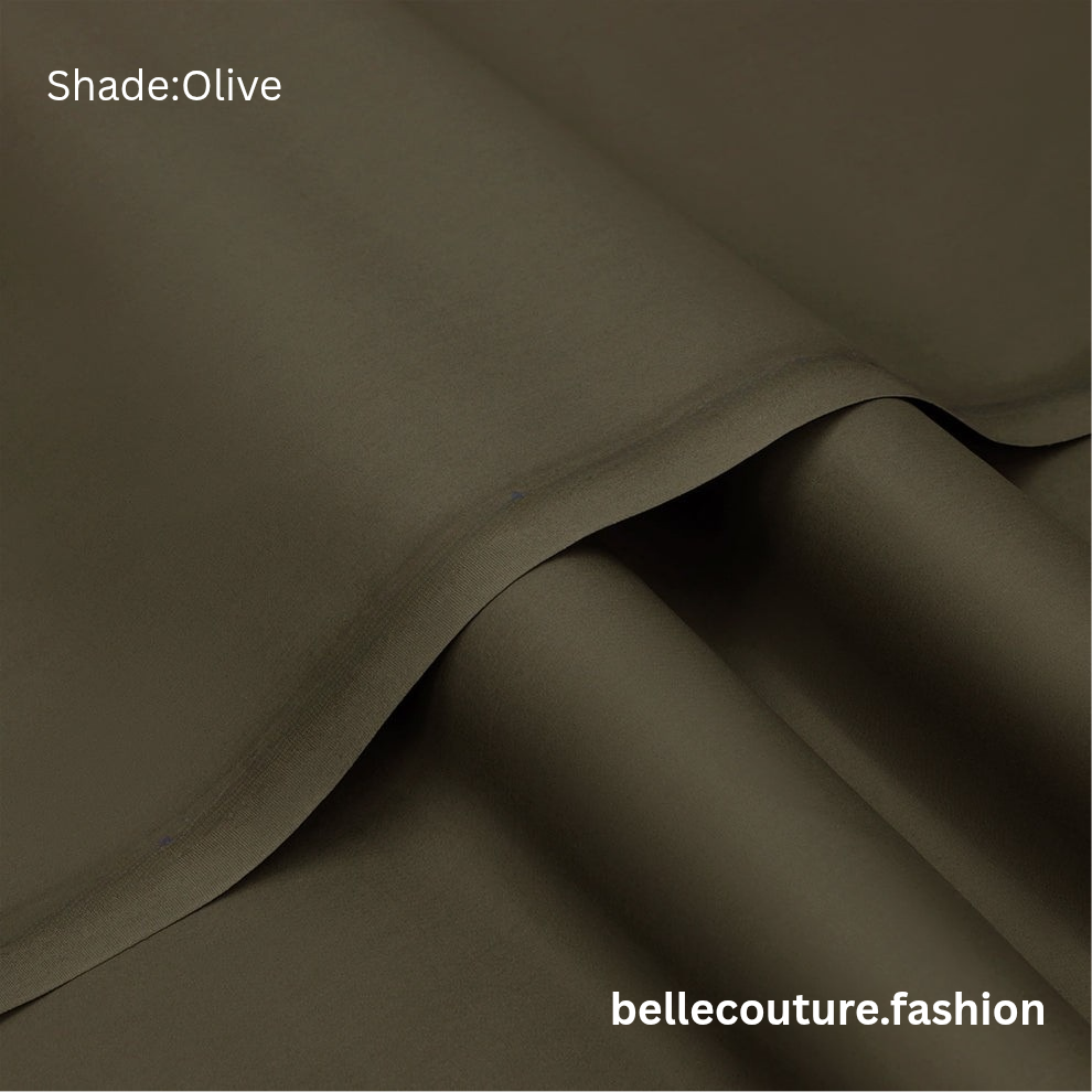 Victorian Stiff Wash n Wear Fabric for Men’s Shalwar Kameez – Belle Couture Collection OLIVE 